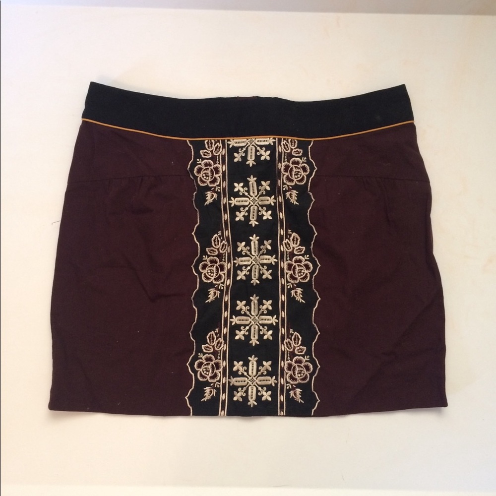 Embroidered miniskirt